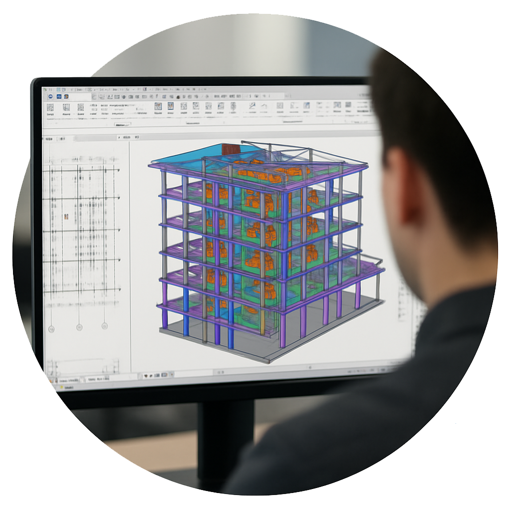 Persona trabajando en un monitor